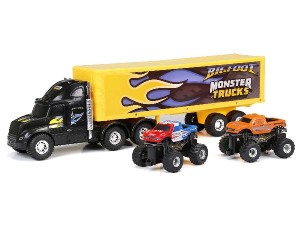 New Bright Fjernstyrt Truck Hauler med Monster Trucks