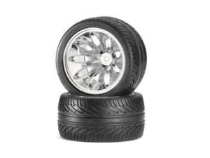 Carson Truggy Tyre/ Wheel Rim Set On-Road (2)