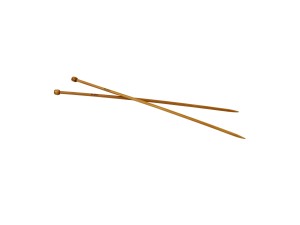 Strikkepinde, nr. 5,5 , L: 35 cm, 1par