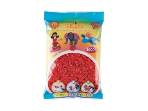 Hama Midi, perler, 3.000 stk., rød (05)
