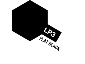 Tamiya Lacquer Paint LP-3 Flat Black