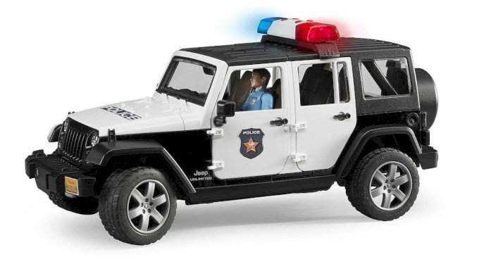 Bruder, Jeep Wrangler Rubicon, politibil m/ betjent