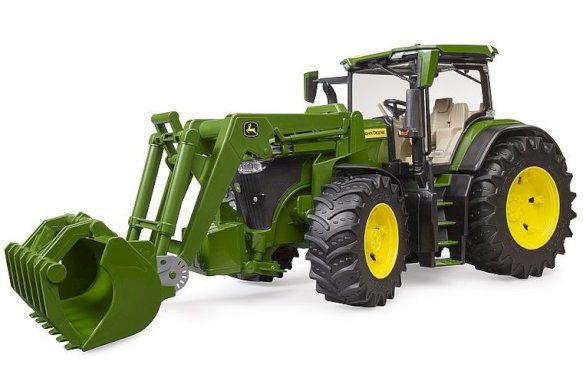 Bruder, John Deere 7R 350, traktor m/ frontlaster