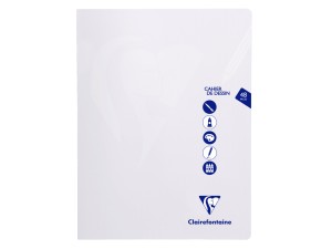 Clairefontaine, Mimesys, kladdehæfte m/ tegnepapir, 24x32 cm