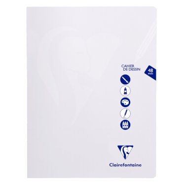 Clairefontaine, Mimesys, kladdehæfte m/ tegnepapir, 24x32 cm