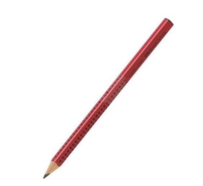 Faber-Castell Jumbo Grip, blyant, B, rød