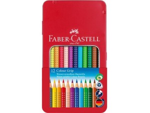 Faber-Castell Colour Grip, farveblyanter, akvarel, 12 stk. i boks