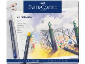 Faber-Castell Goldfaber, farveblyanter, 48 stk. i metalæske