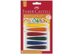 Faber-Castell, farvekridt til børn, 6 stk.