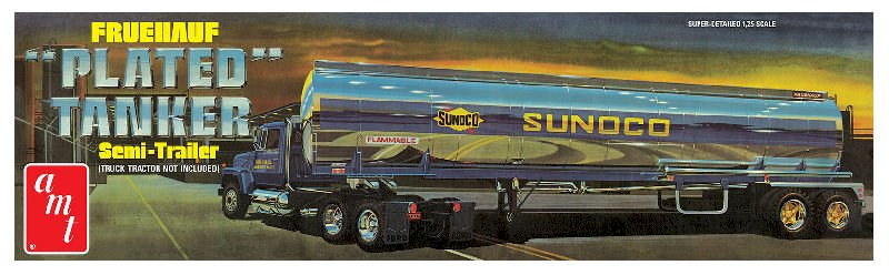 AMT, Fruehauf Plated Tanker Semi-trailer, 1:25