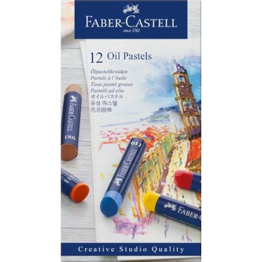 Faber-Castell, oliepastelkridt, studiekvalitet, 12 stk. i ekse