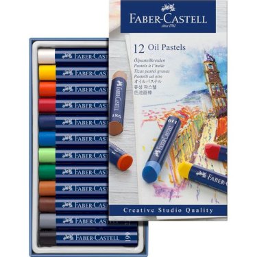 Faber-Castell, oliepastelkridt, studiekvalitet, 12 stk. i ekse