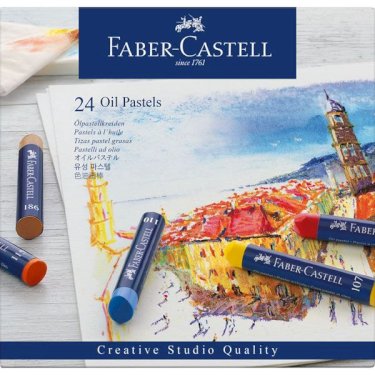 Faber-Castell, oliepastelkridt, studiekvalitet, 24 stk. i ekse