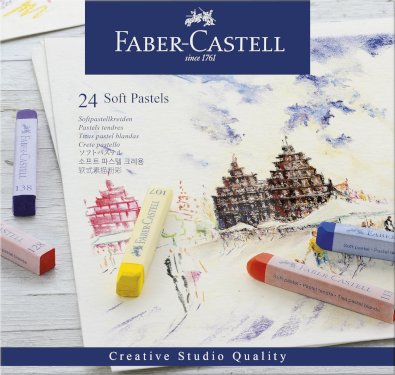 Faber-Castell, pastelkridt, bløde, 24 stk. i ekse