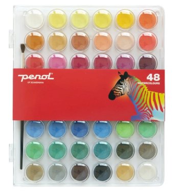 Penol, farvelade m/ 48 farger