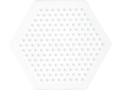 Hama Midi, perleplate, lille sekskant, hvit