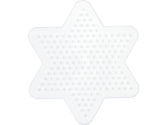 Hama Midi, perleplate, lille stjerne, hvit
