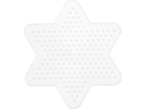 Hama Midi, perleplate, lille stjerne, hvit