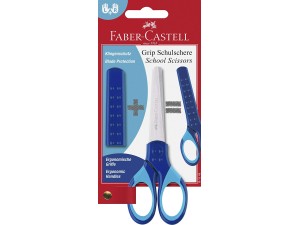 Faber-Castell Grip, skolesaks, blå