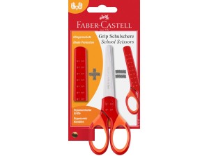 Faber-Castell Grip, skolesaks, rød