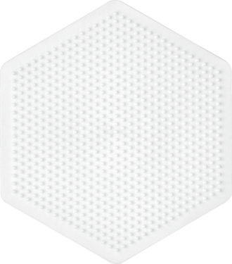 Hama Midi, perleplate, stor sekskant, hvit