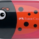 Faber-Castell, blyantspidser m/ viskelæder, marihøne