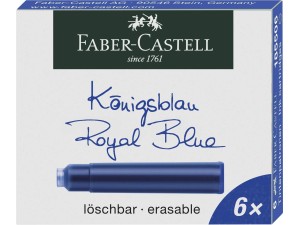 Faber-Castell, fyldepen patron blå 6 stk.