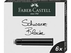 Faber-Castell, fyldepen patron svart 6 stk.