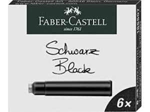 Faber-Castell, fyldepen patron svart 6 stk.