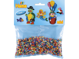 Hama Mini, perler, 7.500 stk., 49 farger