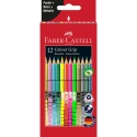 Faber-Castell Colour Grip, farveblyanter, pastel/neon/metallic, 12 stk.