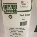 Evergreen Styrenplade, 0,50 mm m/ 0,64 mm V-riller, 15 x 30 cm