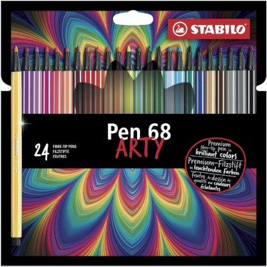 Stabilo, Pen 68, tuscher, Arty, 24 stk.