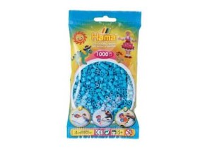 Hama Midi, perler, 1.000 stk., azurblå (49)
