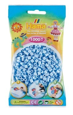 Hama Midi, perler, 1.000 stk., pastel isblå (97)