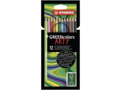 Stabilo, Greencolors, farveblyanter, Arty, 12 stk.