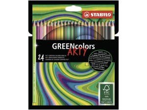 Stabilo, Greencolors, farveblyanter, Arty, 24 stk.