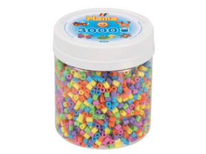 Hama Midi, perler, 3.000 stk., mix 50, pastelfarver