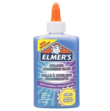 Elmer's, lim m/ farveskift, blå/lilla, 147 ml
