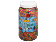 Hama Midi, perler, 13.000 stk., mix 51, neonfarver