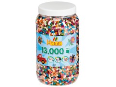 Hama Midi, perler, 13.000 stk., mix 58, 6 standardfarver