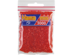 Hama Mini, perler, 2.000 stk., transparent rød (13)