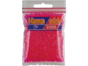 Hama Mini, perler, 2.000 stk., neonpink (32)