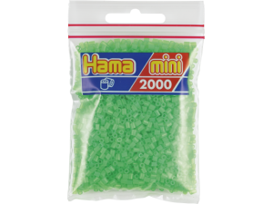 Hama Mini, perler, 2.000 stk., fluorescerende grønn (42)