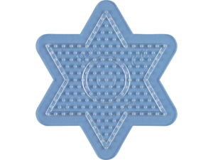 Hama Midi, perleplate, lille stjerne, transparent