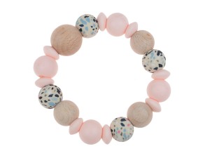 Magni, bidering m/ perler, mosaik-lyserød