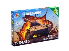 Italeri World of Tanks T-34/85, Easy to Build, 1:72