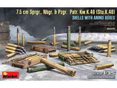 MiniArt, Ammunition, Shells w/ ammo boxes, 1:35