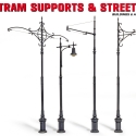 MiniArt, Tram Supports & Street Lamp, 1:35