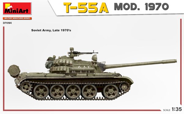 MiniArt, T-55A Mod. 1970 Interiør set, 1:35